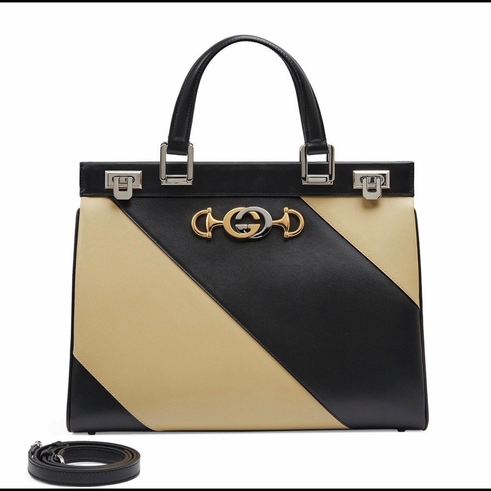 Gucci Medium Zumi Diagonal stripe top handle